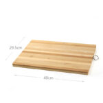 40 CM x 30 CM Bamboo Wooden Chopping Board with Hanging Hole Double Sided Serving Tray Cutting Board Table for Meat Vegetables Fruits and Cheese 1 Piece - Image 3