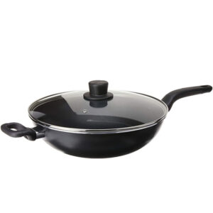 Tefal Cook Easy Black Wok Pan 36 CM with Glass Lid