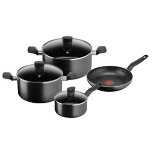 Tefal Dark Stone 7 pcs set Stewpot 22cm + lid 24cm + lid Frypan 24  SCP16cm + lid
