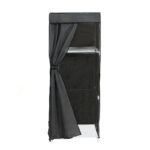 147 CM x 54 CM Fabric Wardrobe Portable Clothes Storage Organizer with Hanging Rail Freestanding Closet for Clothes Bags Toys and Shoes Gray