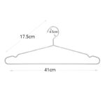 Set of 10 Metal Clothes Hangers with Hooks and Non Slip Grooves Ultra Thin and Space Saving Clothes Hangers for Pants Shirts and Jackets Silver - Image 3