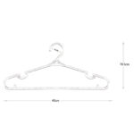 Set of 6 Clear Crystal Plastic Hangers with Non Slip Grooves Heavy Duty and Space Saving Clothes Hangers for Pants Shirts and Jackets - Image 3