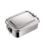 850 ML Stainless Steel Lunch Box Metal Food Storage Container Portable and Leak-Proof Meal Prep Container Oven and Dishware Safe Silver