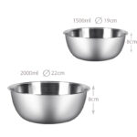 Stainless Steel Mixing Bowls Kitchen and Home Essential for Food Storage Serving Salad Food Prep and Baking Dishwasher Safe Silver - Image 3