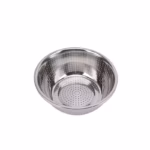 24 CM Stainless Steel Rice Sieve Strainer Basket for Straining Draining and Rinsing Vegetables Fruits and Pasta Silver