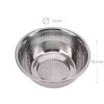32 CM Stainless Steel Rice Sieve Strainer Basket for Straining Draining and Rinsing Vegetables Fruits and Pasta Silver - Image 3