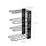 5 Tier Iron Pot and Pan Organizer Rack With 2 DIY Methods Adjustable Organizer for Pots Pans and Lids Storage Racks for kitchen Cabinet Counter Black - Image 3