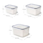 3-in-1 Fridge Produce Storage Containers with Removable Strainers Berry Salad and Vegetable Keeper Set White - Image 3