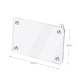 8 CM X 6 CM Acrylic Fridge Magnets Photo Insert Double Sided Magnetic Refrigerator Polaroid Frame Polaroid Display 1 Piece Transparent - Image 3