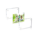 8 CM X 6 CM Acrylic Fridge Magnets Photo Insert Double Sided Magnetic Refrigerator Polaroid Frame Polaroid Display 1 Piece Transparent