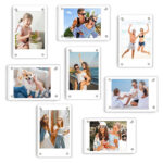 11 CM X 8 CM Acrylic Fridge Magnets Photo Insert Double Sided Magnetic Refrigerator Polaroid Frame Display 1 Piece Transparent