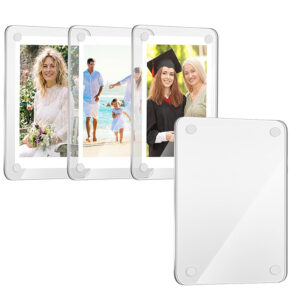 12 CM X 10 CM Acrylic Fridge Magnets Photo Insert Double Sided Magnetic Refrigerator Polaroid Frame Display 1 Piece Transparent