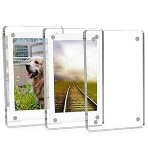 15 CM X 11 CM Acrylic Fridge Magnets Photo Insert Double Sided Magnetic Refrigerator Polaroid Frame Display 1 Piece Transparent