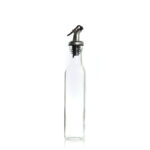 250 ML Borosilicate Glass Oil and Vinegar Dispenser Bottle with Snap On Leakproof Lid Perfect for Olive Oil Sesame Oil Vinegar and Soy Sauce 1 Piece