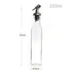 250 ML Borosilicate Glass Oil and Vinegar Dispenser Bottle with Snap On Leakproof Lid Perfect for Olive Oil Sesame Oil Vinegar and Soy Sauce 1 Piece - Image 3
