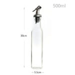 500 ML Borosilicate Glass Oil and Vinegar Dispenser Bottle with Snap On Leakproof Lid Perfect for Olive Oil Sesame Oil Vinegar and Soy Sauce 1 Piece - Image 3