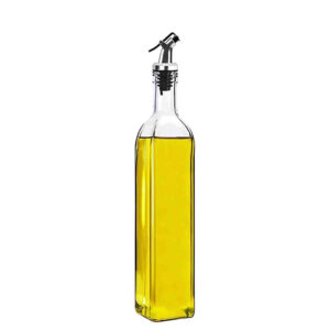 500 ML Borosilicate Glass Oil and Vinegar Dispenser Bottle with Snap On Leakproof Lid Perfect for Olive Oil Sesame Oil Vinegar and Soy Sauce 1 Piece