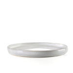 21 CM Ceramic Stoneware Side Plate Non Scratch and Sturdy Medium Round Appetizer and Cake Serving Plate Light Gray Speckled