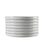 21 CM Ceramic Stoneware Side Plate Non Scratch and Sturdy Medium Round Appetizer and Cake Serving Plate Light Gray Speckled - Image 4