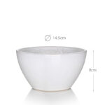 15 CM Ceramic Stoneware  Serving Bowl Non Scratch and Sturdy Deep Multipurpose Bowl for Salad Fruit and Side Dishes Gray Speckled - Image 3
