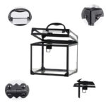 20 CM Makeup Case Cosmetic Organizer Portable Toiletry Train Case Vanity Case Cosmetic Storage Box for Travel Black - Image 4