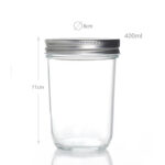 400 ML Mason Glass Jar with  Airtight Lid Food Storage for Canning Preserving Pickling Jam Honey Dessert Wedding Favors 1 Piece - Image 3