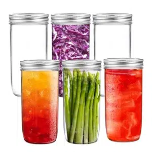 600 ML Mason Glass Jar with  Airtight Lid Food Storage for Canning Preserving Pickling Jam Honey Dessert Wedding Favors 1 Piece