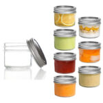 100 ML Mason Glass Jar with  Airtight Lid Food Storage for Canning Preserving Pickling Jam Honey Dessert Wedding Favors 1 Piece