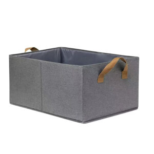 Multipurpose Storage Box with Handles Foldable Closet Clothes Organizer for Pants Shirts and Blankets 1 Piece Gray