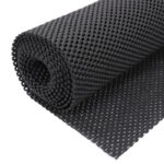6 Meters Non Slip Waterproof Mat Multipurpose Anti Slip Matting Roll for Cabinets Drawers and Shelves Washable and Cut to Fit any Size Black
