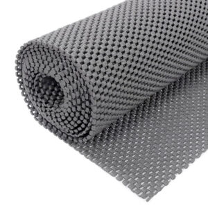 6 Meters Non Slip Waterproof Mat Multipurpose Anti Slip Matting Roll for Cabinets Drawers and Shelves Washable and Cut to Fit any Size Gray