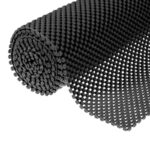 30 CMX 200 CM Non Slip Waterproof Mat Multipurpose Anti Slip Matting Roll for Cabinets Drawers and Shelves Washable and Cut to Fit any Size Black