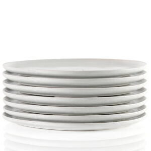 27 CM Ceramic Stoneware Dinner Plate Non Scratch Sturdy Round Main Course Serving Plate for Everyday Dining Gray