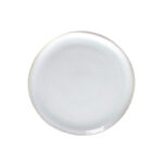 21 CM Ceramic Stoneware Side Plate Non Scratch and Sturdy Medium Round Appetizer and Cake Serving Plate Light Gray Speckled - Image 3