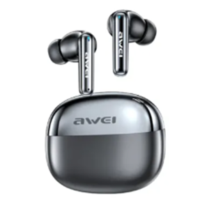 AWEI Wireless Earbuds Bt with Charging Case Silver-Black