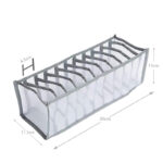 11 Grids Storage Box Wardrobe Drawer Organizer Underwear Socks Belts and Ties Separator Foldable Drawer Organizer Gray - Image 3