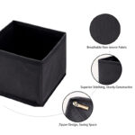 15 CM Drawer Storage Fabric Bin for Nursery Foldable Drawer Storage Box Space Saving Lightweight Wardrobe Organizer for Makeup Accessories Ties Socks Black - Image 4