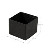 15 CM Drawer Storage Fabric Bin for Nursery Foldable Drawer Storage Box Space Saving Lightweight Wardrobe Organizer for Makeup Accessories Ties Socks Black - Image 3
