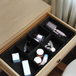 15 CM Drawer Storage Fabric Bin for Nursery Foldable Drawer Storage Box Space Saving Lightweight Wardrobe Organizer for Makeup Accessories Ties Socks Black - Image 2
