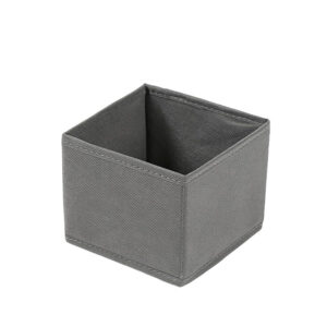 15 CM Drawer Storage Fabric Bin for Nursery Foldable Drawer Storage Box Space Saving Lightweight Wardrobe Organizer for Makeup Accessories Ties Socks Gray