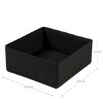 29 CM Drawer Storage Fabric Bin for Nursery Foldable Drawer Storage Box Space Saving Lightweight Wardrobe Organizer for Bras and Clothing Black - Image 3
