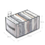 9 Grids Storage Box Wardrobe Drawer Organizer with Handles Leggings T-Shirts and Bra Separator Foldable Drawer Organizer Gray - Image 3