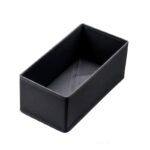 29 CM X 14 CM Drawer Storage Fabric Bin for Nursery Foldable Drawer Storage Box Space Saving Wardrobe Organizer for Underwears Belts Shirts Ties Black