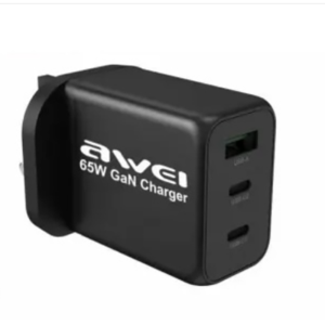 AWEI Charger Power Adapter 2.4A With Type-C Port Black