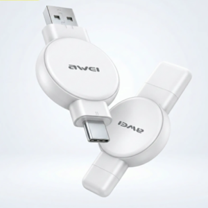 AWEI Smart Watch Wireless Charger USB/TYPE-C White
