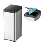 50 L Stainless Steel Essential Recycling Touch Bin with Lid Garbage bin Smart Sensor Bathroom Trash Can Silver