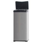 50 L Stainless Steel Essential Recycling Touch Bin with Lid Garbage bin Smart Sensor Bathroom Trash Can Silver - Image 2