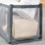 11 Grids Storage Box Wardrobe Drawer Organizer Underwear Socks Belts and Ties Separator Foldable Drawer Organizer Gray - Image 4
