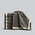73 CM X 44 CM Thick 100 % Cotton Hand Towel Soft Quality Absorbent Towel for Daily Bathroom and Kitchen Use 1 Piece Gray