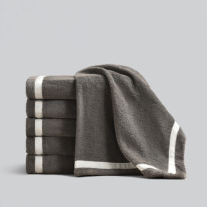 73 CM X 44 CM Thick 100 % Cotton Hand Towel Soft Quality Absorbent Towel for Daily Bathroom and Kitchen Use 1 Piece Gray